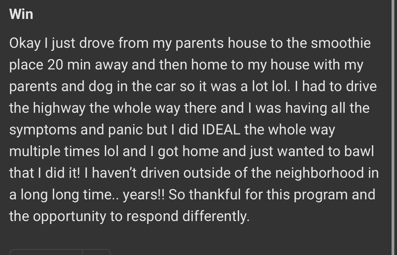 recovery course testimonial