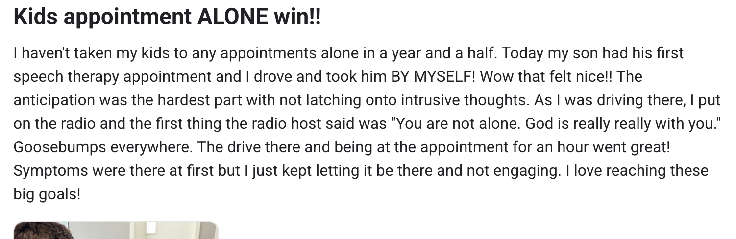 panic to peace testimonial