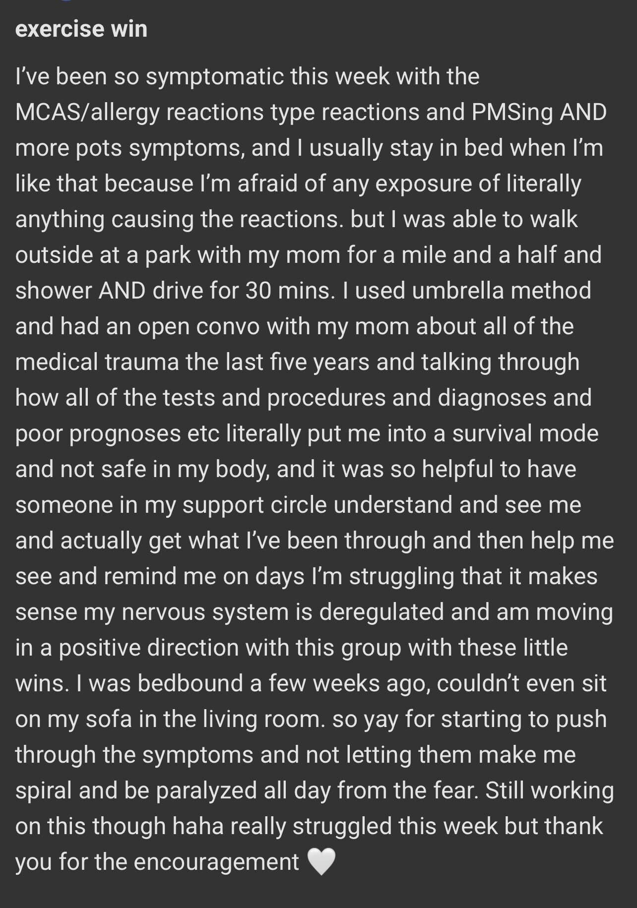recovery course testimonial